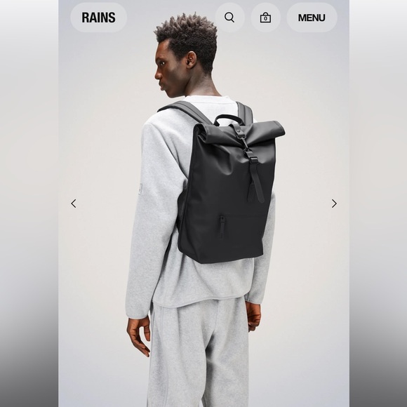 Rains Rolltop Rucksack - Picture 3 of 5